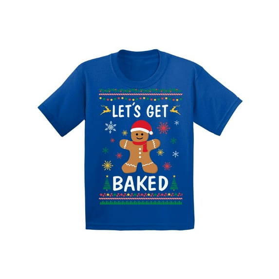 Awkward Styles Christmas T-Shirt for Boys Girls Xmas Gingerbread Man Toddler Shirt