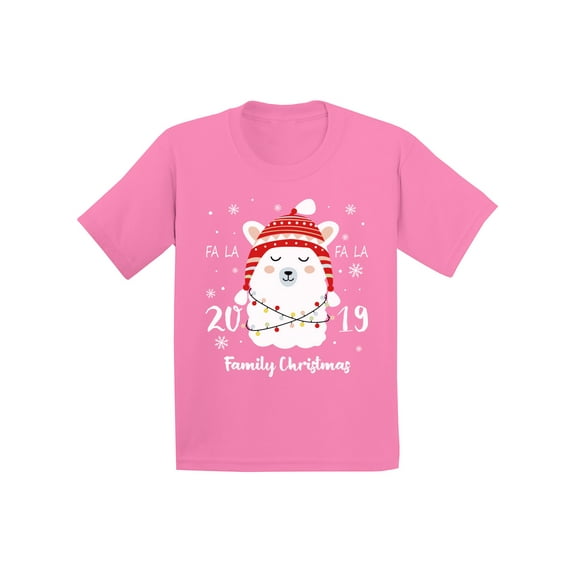 Awkward Styles Christmas T-Shirt for Boys Girls Xmas Lama Kids T Shirts