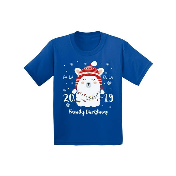 Awkward Styles Christmas T-Shirt for Boys Girls Xmas Lama Kids T Shirts