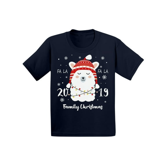 Awkward Styles Christmas T-Shirt for Boys Girls Xmas Lama Toddler Shirt