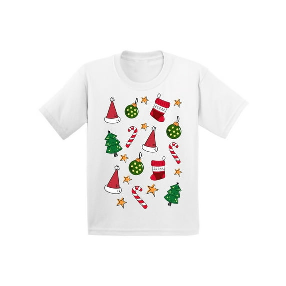 Awkward Styles Christmas T-Shirt for Boys Girls Xmas Pattern Toddler Shirt