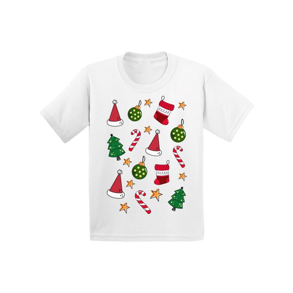Awkward Styles Christmas T-Shirt for Boys Girls Xmas Pattern Toddler Shirt