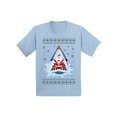thumbnail image 1 of Awkward Styles Christmas T-Shirt for Boys Girls Xmas Santa in Shark Toddler Shirt, 1 of 4