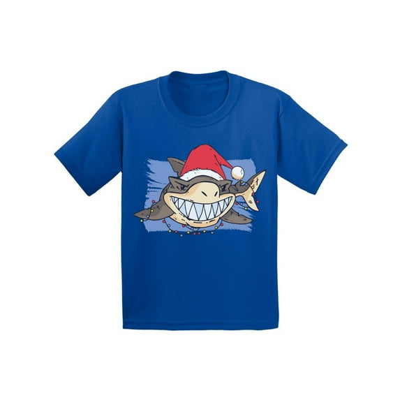 Awkward Styles Christmas T-Shirt for Boys Girls Xmas Shark Toddler Shirt