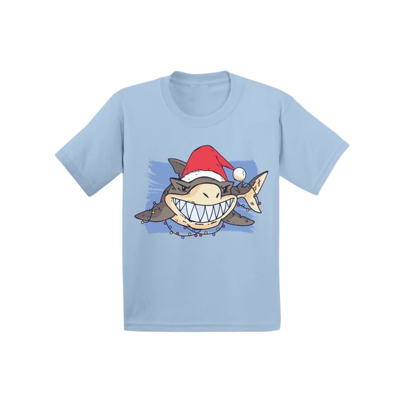 Awkward Styles Christmas T-Shirt for Boys Girls Xmas Shark Toddler Shirt