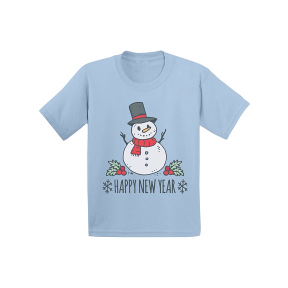 Awkward Styles Christmas T-Shirt for Boys Girls Xmas Snowman Toddler Shirt