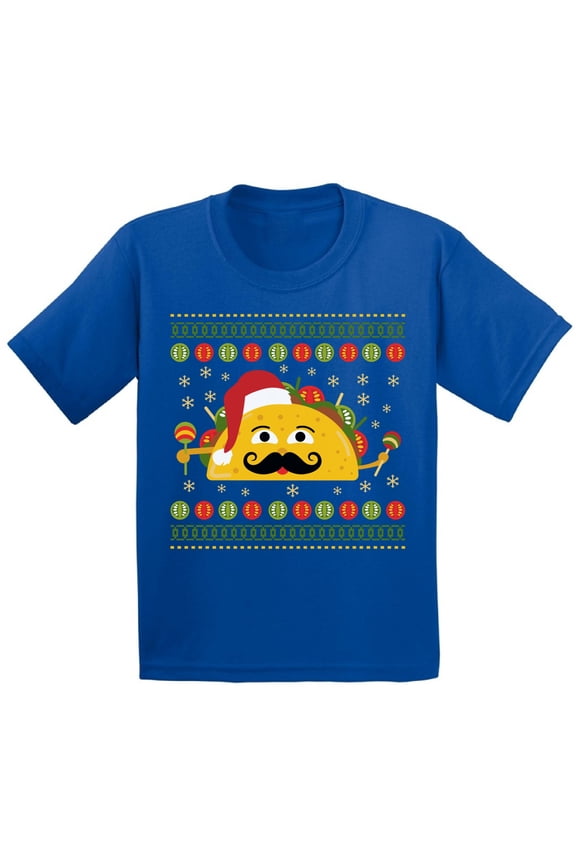 Christmas T-Shirt for Boys Girls Xmas Taco Toddler Shirt