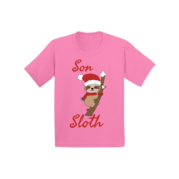 Awkward Styles Christmas T-Shirt for Boys Xmas Son Sloth Kids T Shirts