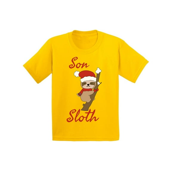 Awkward Styles Christmas T-Shirt for Boys Xmas Son Sloth Kids T Shirts