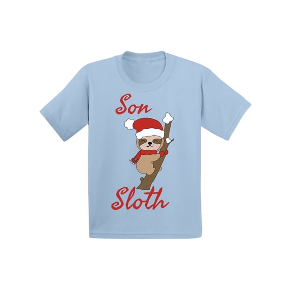 Awkward Styles Christmas T-Shirt for Boys Xmas Son Sloth Toddler Shirt