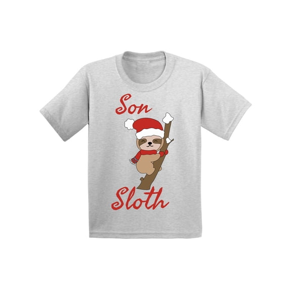 Awkward Styles Christmas T-Shirt for Boys Xmas Son Sloth Toddler Shirt