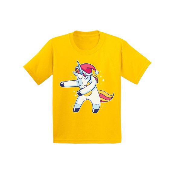 Awkward Styles Christmas T-Shirt for Girls Boys Xmas Dancing Unicorn Kids T Shirts