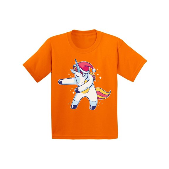 Awkward Styles Christmas T-Shirt for Girls Boys Xmas Dancing Unicorn Kids T Shirts