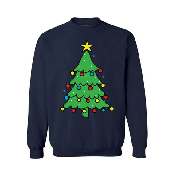 Awkward Styles Christmas Tree Crewneck Christmas Sweatshirt for Men Christmas Tree Sweatshirt for Women Funny Ugly Christmas Tree Sweater Christmas Tree Outfit Ugly Sweater Unisex Sweatshirt
