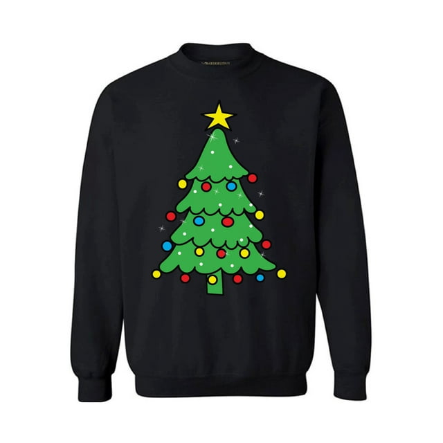Awkward Styles Christmas Tree Crewneck Christmas Sweatshirt for Men Christmas Tree Sweatshirt for Women Funny Ugly Christmas Tree Sweater Christmas Tree Outfit Ugly Sweater Unisex Sweatshirt