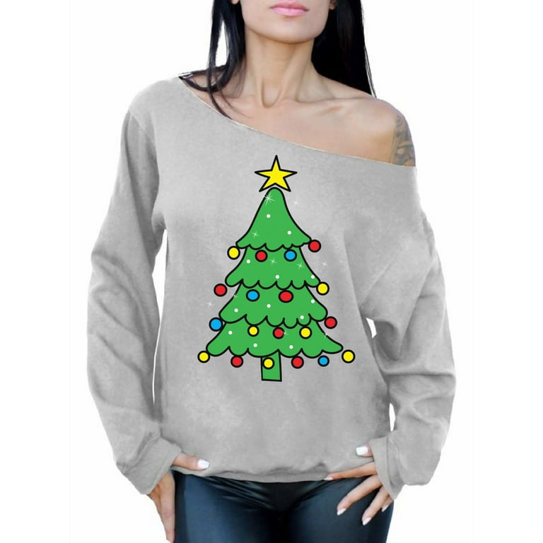 Off the shoulder holiday sweater top