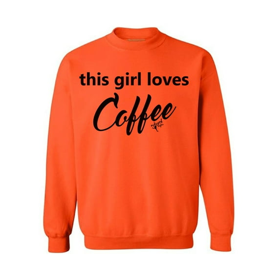 Awkward Styles Coffee Crewneck This Girl Loves Coffee Sweatshirts