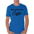 thumbnail image 1 of Awkward Styles Coffee T-Shirt This Girl Loves Coffee T Shirts for Men, 1 of 4