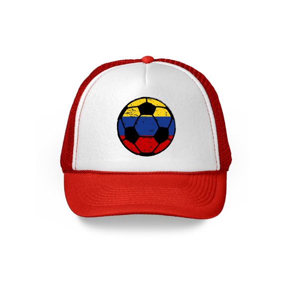 Awkward Styles Colombia Soccer Ball Hat Colombian Soccer Trucker Hat Colombia 2018 Baseball Cap Colombia Trucker Hats for Men and Women Hat Gifts from Colombia Colombian Baseball Hats Colombian Flag
