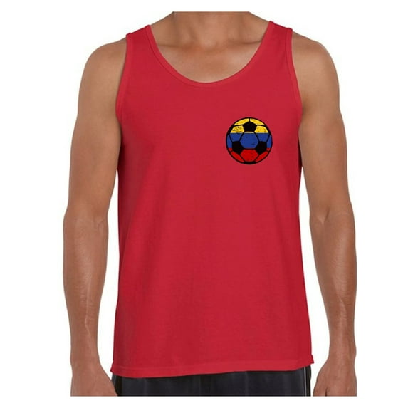 Awkward Styles Colombia Soccer Tank Top for Men Colombia Muscle Shirts Colombia Tank Top for Men Colombian Gifts for Him Colombia Football Tshirt Colombia Soccer Ball Shirt Colombia Flag Tank
