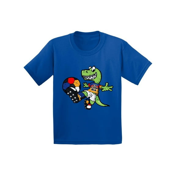 Awkward Styles Colombia Soccer Toddler Shirt Dinosaur Colombia Tshirt for Kids