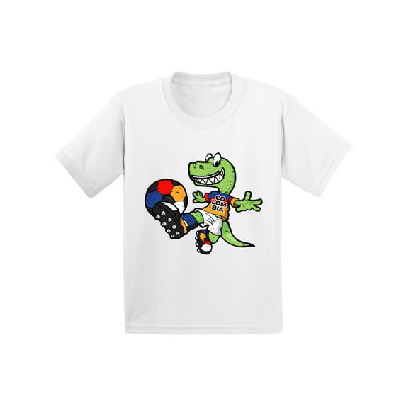 Awkward Styles Colombia Soccer Toddler Shirt Dinosaur Colombia Tshirt for Kids