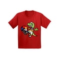 thumbnail image 1 of Awkward Styles Colombia Soccer Youth Shirt Dinosaur Colombia Football Kids Shirt, 1 of 4