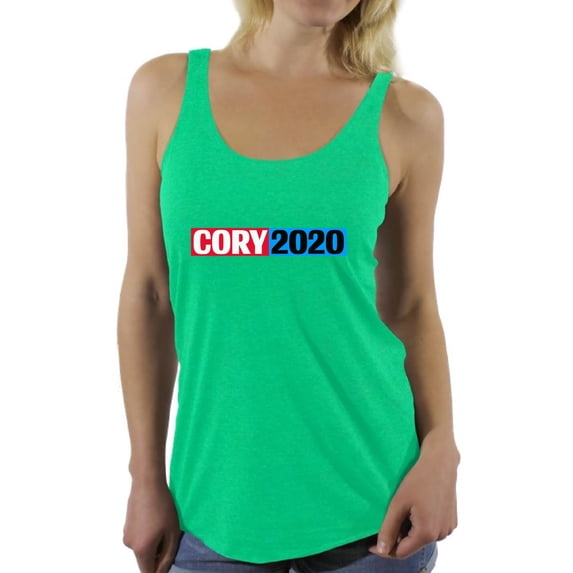Awkward Styles Cory Booker Racerback Tank Top for Women 2020 Elections Cory Tank Top for Her United States of America Elections 2020 Democratic Party Candidates Collections Cory Booker is my President