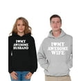 thumbnail image 1 of Awkward Styles Couple Hoodies Husband Wife Matching Couple Hoodies Valentine's Day I Love My Awesome Husband Hooded Sweatshirt I Love My Awesome Wife Sweater Cute Anniversary Husband Gift Wife Gift, 1 of 5