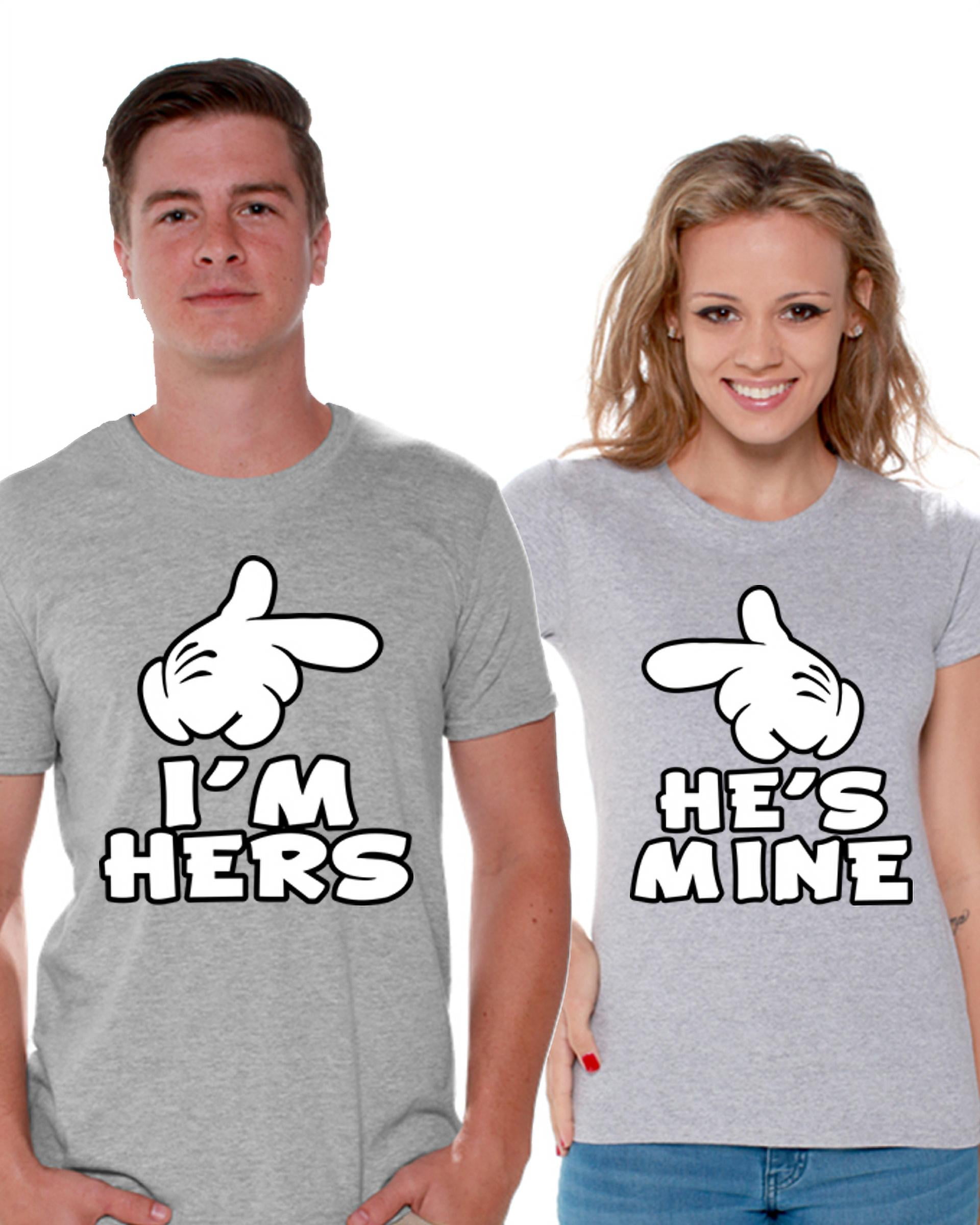 Awkward Styles Couple Matching Shirts I'm Hers He's Mine Shirts