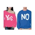 thumbnail image 1 of Awkward Styles Couple Sweatshirts Yes No Matching Couple Sweaters Valentines Day Gift Ideas for Couples Boyfriend Sweatshirt Girlfriend Off the Shoulder Sweatshirt Funny Engagement Couples Sweatshirts, 1 of 5