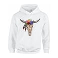 thumbnail image 1 of Awkward Styles Cow Skull Flowers Hooded Sweatshirt Sugar Skull Hoodie Men's Skull Hoodie Women's Skull Clothing Floral Skull Hoodie Sweatshirt Dia de los Muertos Gifts Day of the Dead Hoodies, 1 of 5