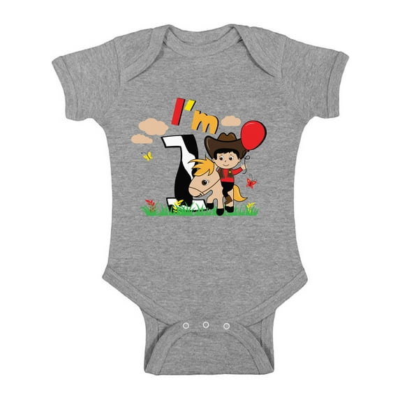 Awkward Styles Cowboy Birthday One Piece Baby Bodysuit Short Sleeve Cowboy Gifts for 1 Year Old First Birthday Baby Bodysuit 1 Year Old My 1st Birthday Gifts for Birthday Boy Birthday Gifts