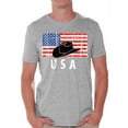 thumbnail image 1 of Awkward Styles Cowboy Hat USA Men Shirt I'm American USA Flag T shirt for Men 4th of July Gifts Texas Men Tshirt Gifts for Men Cowboy Hat T-shirt for Men Independence Day, 1 of 4