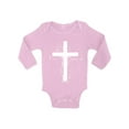 thumbnail image 1 of Awkward Styles Cross Baby Bodysuit Jesus Long Sleeve Top for Newborn Baby Christian Cross Clothes for Baby Boys Christian Bodysuits for Baby Girls Jesus Clothing for Baby Kids Cross One Piece, 1 of 4