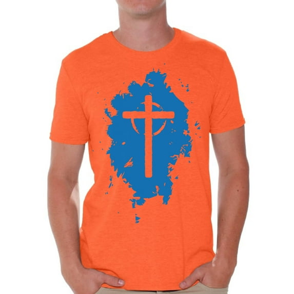 Awkward Styles Cross Shirt for Men Christian Mens Shirts Christian Cross Clothes for Men Jesus Christ is the Lord Christian Cross Birthday Gifts Jesus Shirts Jesus Clothing Cross Mens Shirt