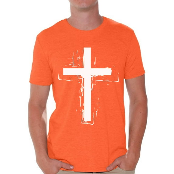 Awkward Styles Cross T Shirt for Men Christian Mens Shirts Christian Cross Clothes for Men Jesus Christ is the Lord Christian Cross Birthday Gifts Jesus Shirts Jesus Clothing Cross Mens Shirt