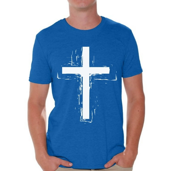 Awkward Styles Cross T Shirt for Men Christian Mens Shirts Christian Cross Clothes for Men Jesus Christ is the Lord Christian Cross Birthday Gifts Jesus Shirts Jesus Clothing Cross Mens Shirt