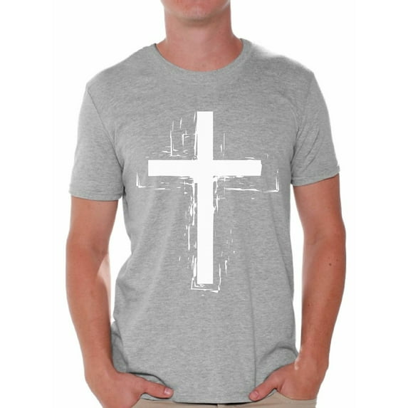 Awkward Styles Cross T Shirt for Men Christian Mens Shirts Christian Cross Clothes for Men Jesus Christ is the Lord Christian Cross Birthday Gifts Jesus Shirts Jesus Clothing Cross Mens Shirt