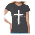 thumbnail image 1 of Awkward Styles Cross T Shirt for Women Christian Cross Clothes for Ladies Following Jesus Womens T-Shirt Christian Gifts Jesus Shirts Jesus Cross Clothing Jesus T Shirt for Her Cross Ladies Shirt, 1 of 4