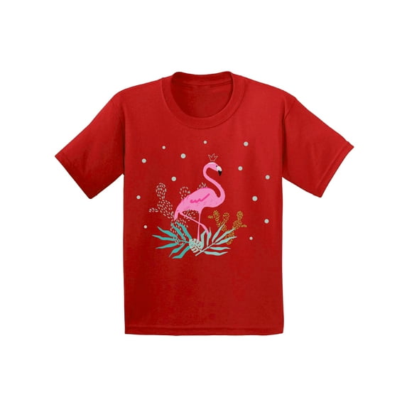 Awkward Styles Crowned Flamingo Infant Shirt Cute Summer Shirt for Kids Pink Flamingo T Shirt for Boys Pink Flamingo Shirts for Girls Cute Flamingo T-Shirt for Children Summer Gifts for Little One