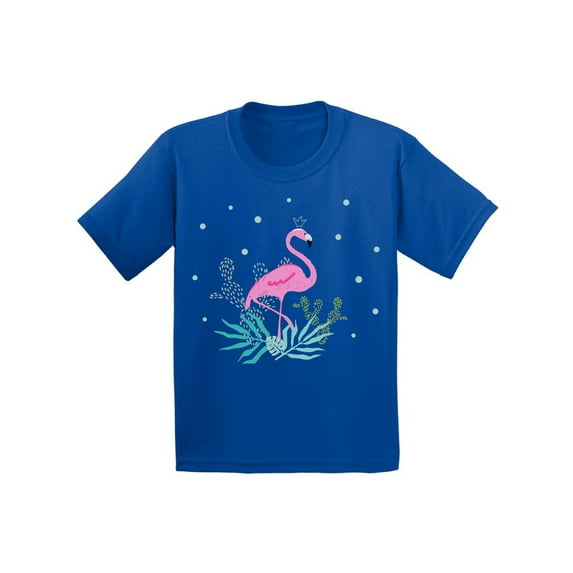 Awkward Styles Crowned Flamingo Infant Shirt Cute Summer Shirt for Kids Pink Flamingo T Shirt for Boys Pink Flamingo Shirts for Girls Cute Flamingo T-Shirt for Children Summer Gifts for Little One