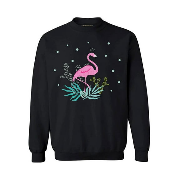 Awkward Styles Crowned Flamingo Sweatshirt Pink Flamingo Sweatshirt for Him Flamingo Collection Pink Flamingo Sweatshirt for Her for Women Summer Sweater for Men Pink Flamingo Pink Flamingo Outfit