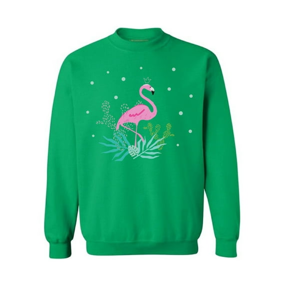 Awkward Styles Crowned Flamingo Sweatshirt Pink Flamingo Sweatshirt for Him Flamingo Collection Pink Flamingo Sweatshirt for Her for Women Summer Sweater for Men Pink Flamingo Pink Flamingo Outfit