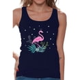 thumbnail image 1 of Awkward Styles Crowned Flamingo Tank Top T-Shirt for Her Flamingo Shirts Summer Clothes for Women Beach Tanks Pink Flamingo Tshirt for Ladies Summer Gifts Flamingo Shirts Beach Clothing Collection, 1 of 4