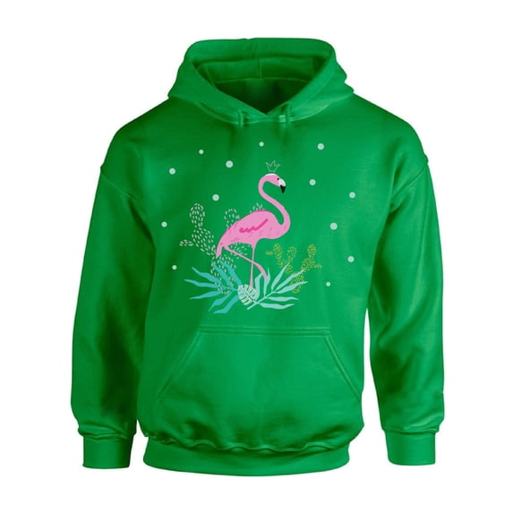 Awkward Styles Crowned Flamingo Unisex Hoodie Pink Flamingo Hoodie for Him Flamingo Clothes Summer Hoodie for Women Funny Flamingo Sweater for Men Gifts for Her Pink Flamingo Outfit for Men and Women