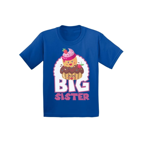 Awkward Styles Cupcake Collection Cupcake Toddlers Shirts for Girls I'm Big Sister Shirt Big Sister Toddler Shirt Lovely T Shirts for Girls Girls Clothing Sis Tshirt for Kids Birthday Gifts for Sister