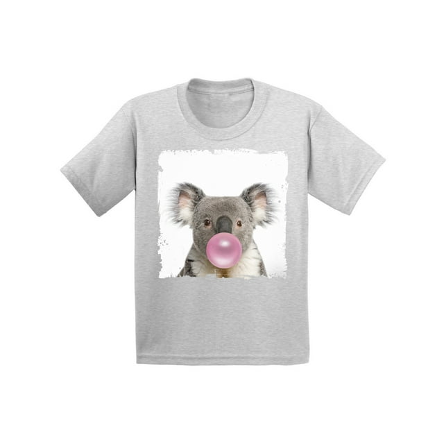 Awkward Styles Cute Animal Themed Collection Funny Koala with Gum Nifty Koala Clothing Koala Lovers Funny Gifts for Kids Childrens Outfit Koala Tshirt Koala Toddler Shirt Toddler T Shirt for Kids