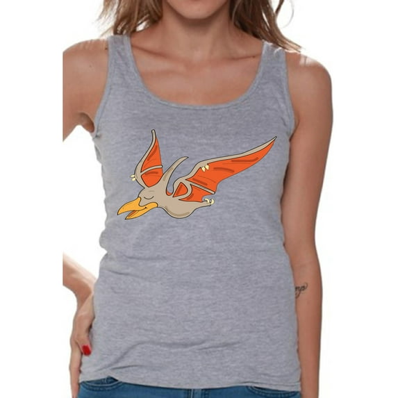 Awkward Styles Cute Dinosaur Tanks Pteranodon Shirts for Women Pteranodon Tank Top Spirit Animal Shirts for Women Pteranodon Outfit Gifts for Her Dinosaur Themed Party Dinosaur Gifts for Women