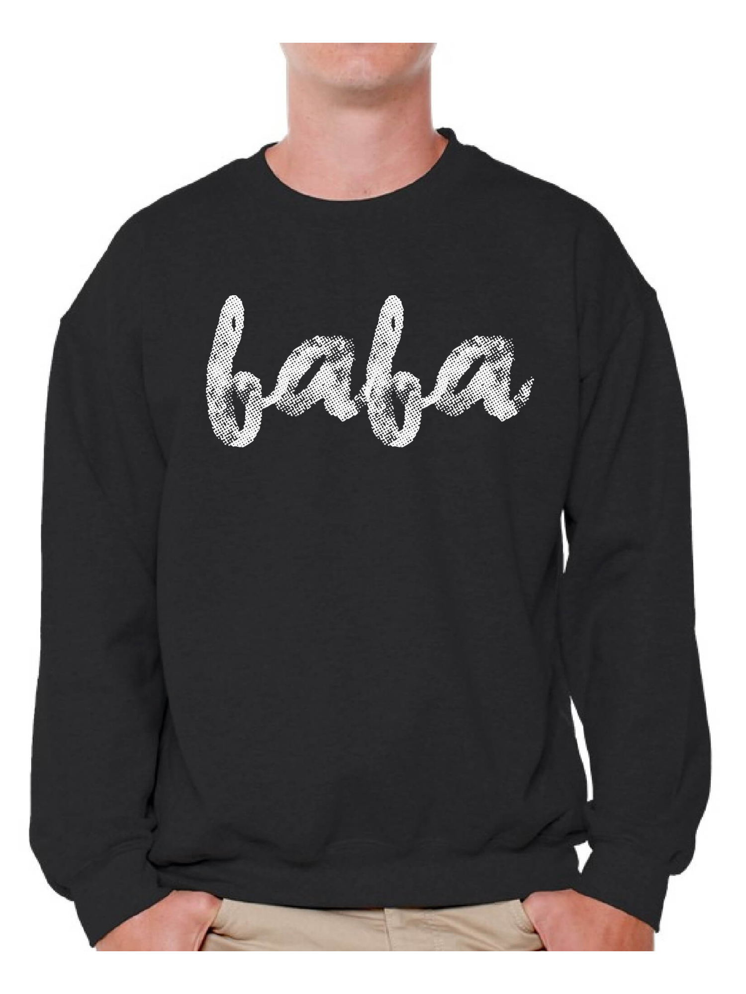 Awkward Styles Cute Gifts for the Best Dad Men Crewneck Dads Sweatshirt Best Father`s Day Gift Crewneck for Dad Father`s Day Crewneck Best Baba Ever Crewneck Baba Collection Father`s Day Crewneck - image 1 of 4